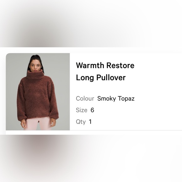 Lululemon Warmth Restore Long Pullover - Smokey Topaz - Picture 10 of 10